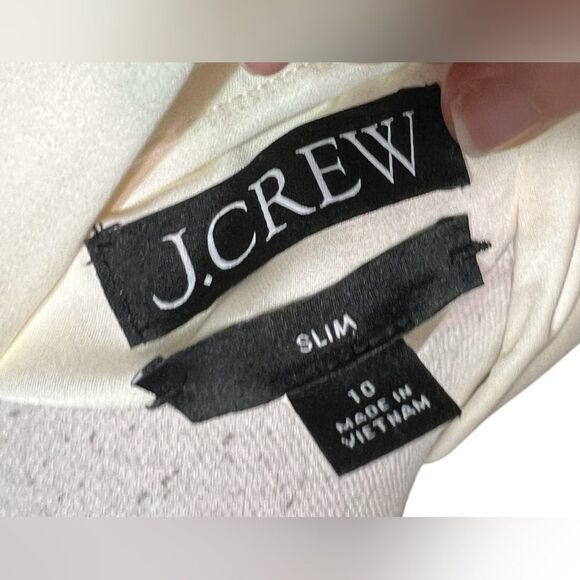 J crew Slim-fit drapey shirt in luster crepe - Picture 5 of 7